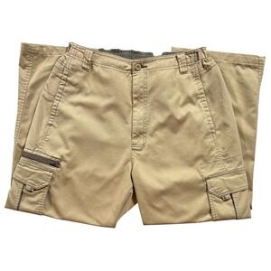 REI Men's Cargo Hiking Pants Size 34x27 Khaki Straight Leg - 707